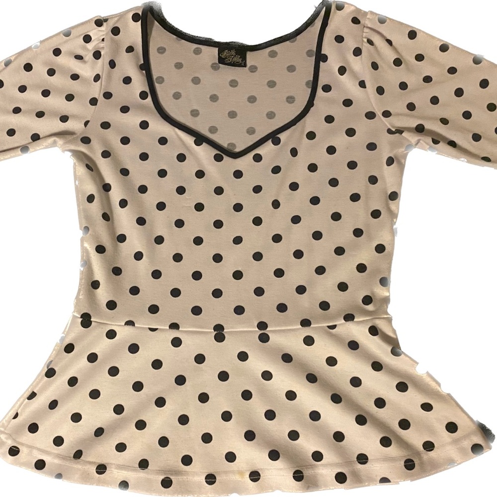 Polka Dot peplum Top